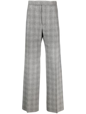 Thom Browne check-pattern wide-leg trousers - Grey