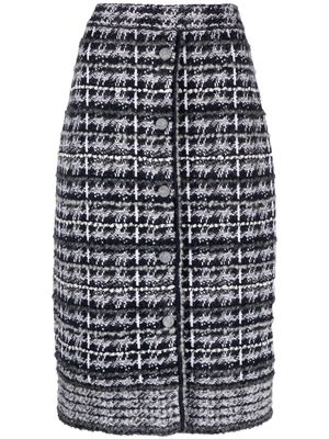 Thom Browne check tweed pencil skirt - Grey