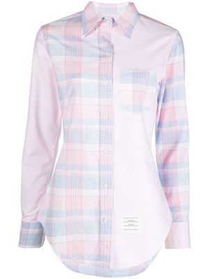 Thom Browne checked long-sleeved shirt - Pink