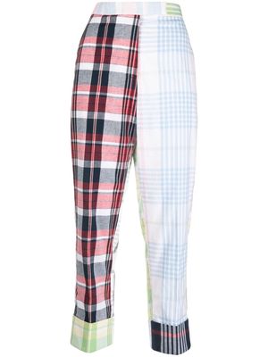 Thom Browne checked-pattern tailored trousers - Pink
