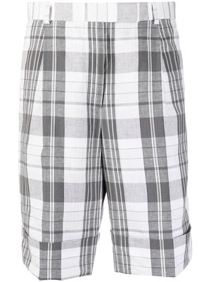 Thom Browne checked tailored shorts - Grey
