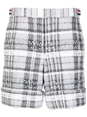 Thom Browne checked tweed shorts - Grey