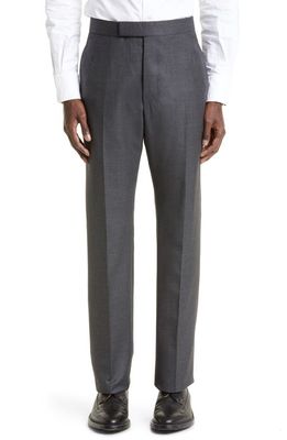 Thom Browne Classic Super 120s Wool Backstrap Pants in Dark Grey