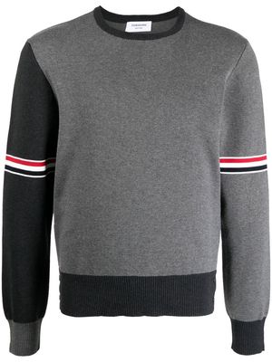 Thom Browne colour-block jumper - Grey