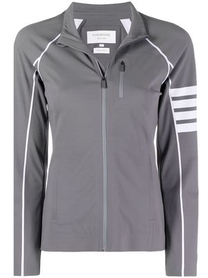 Thom Browne compression zip-up 4-Bar jacket - Grey