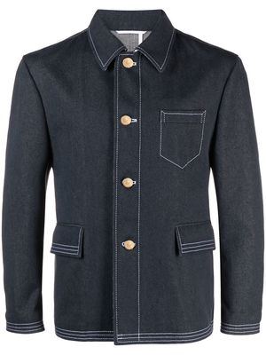 Thom Browne contrast-stitch denim jacket - Blue