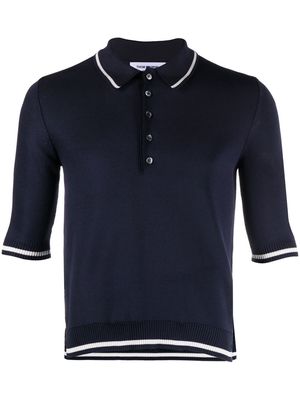 Thom Browne contrast-trim polo shirt - Blue
