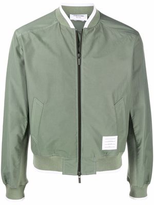 Thom Browne cotton-blend bomber jacket - Green