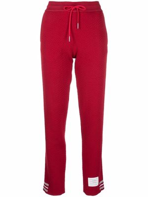 Thom Browne cricket stripe track pants - Red
