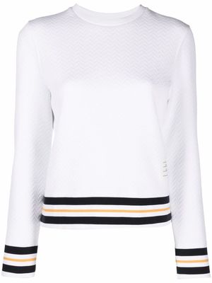 Thom Browne cricket stripe trim sweatshirt - White