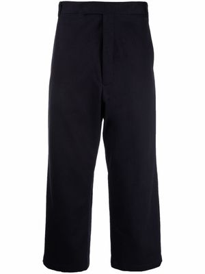 Thom Browne cropped straight-leg trousers - Blue