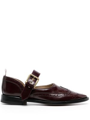 Thom Browne d´orsay buckle strap brogues - Red
