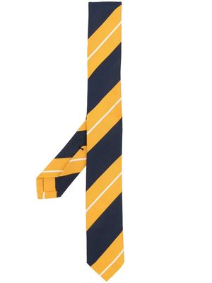 Thom Browne diagonal stripe pattern tie - Yellow