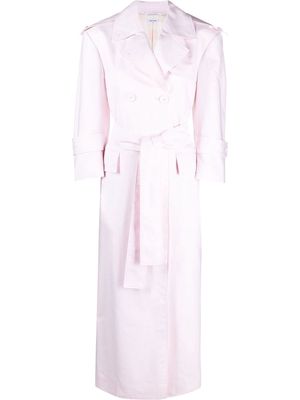 Thom Browne double-breasted cotton trench coat - Pink