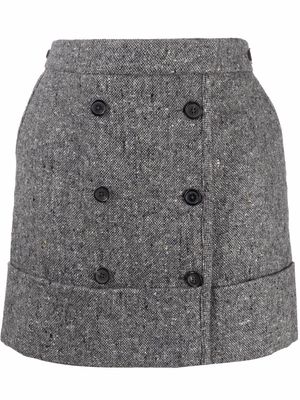 Thom Browne double-breasted miniskirt - Grey