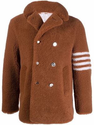 Thom Browne double-breasted shearling peacoat