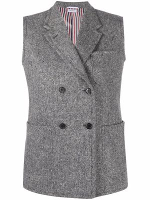 Thom Browne double-breasted wool waistcoat - Grey