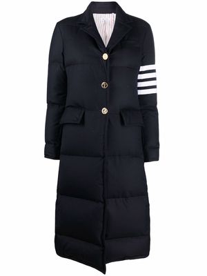 Thom Browne down-feather 4-Bar overcoat - Blue