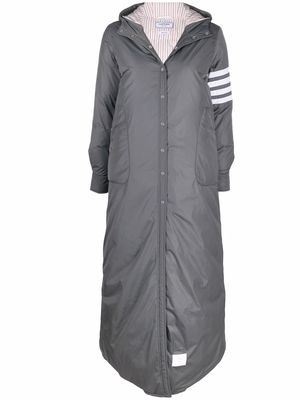 Thom Browne down-feather hooded coat - Grey