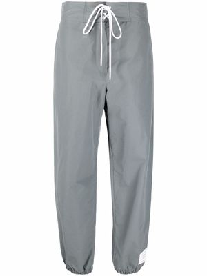Thom Browne drawstring high-waisted trousers - Grey