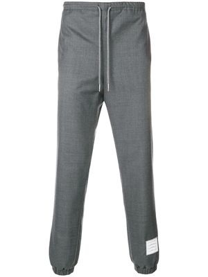Thom Browne drawstring-waist wool track pants - Grey