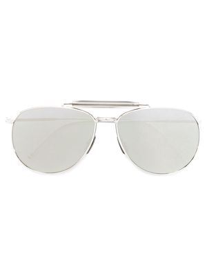 Thom Browne Eyewear mirrored pilot-frame sunglasses - Metallic