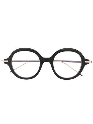 Thom Browne Eyewear oversized-frame two-tone glasses - Black