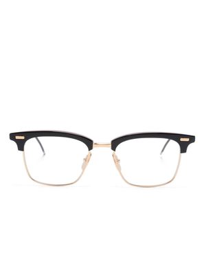 Thom Browne Eyewear rectangle-frame glasses - 001 BLACK