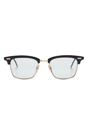 Thom Browne Eyewear rectangle-frame tinted sunglasses - 001 BLACK