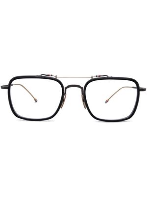 Thom Browne Eyewear rectangular-frame glasses - Black