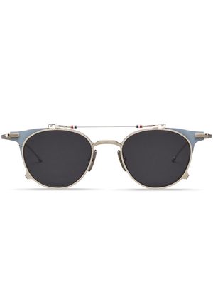 Thom Browne Eyewear round-frame flip-up sunglasses - Grey