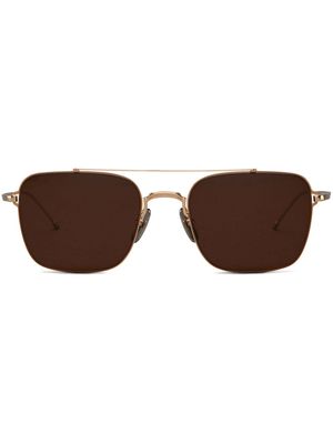 Thom Browne Eyewear TB120 pilot-frame sunglasses - Gold