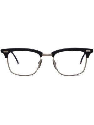 Thom Browne Eyewear TB711 rectangular-frame sunglasses - Black