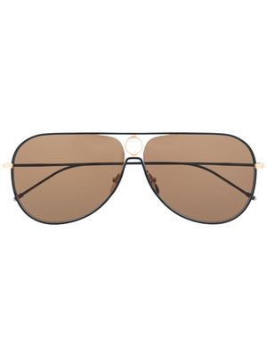Thom Browne Eyewear TBS115 pilot-frame sunglasses - Gold