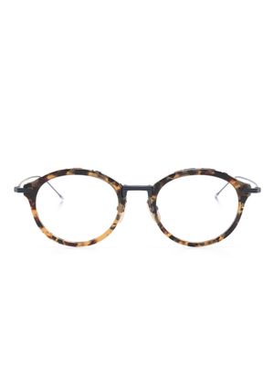 Thom Browne Eyewear tortoiseshell pantos-frame glasses - 205 GOLD