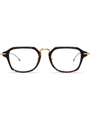 Thom Browne Eyewear tortoiseshell rectangle-frame glasses