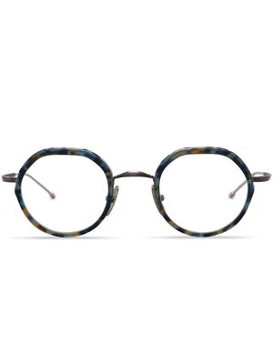 Thom Browne Eyewear tortoiseshell round-frame glasses - Blue