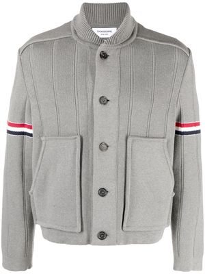 Thom Browne fine-ribbed shirt jacket - Grey