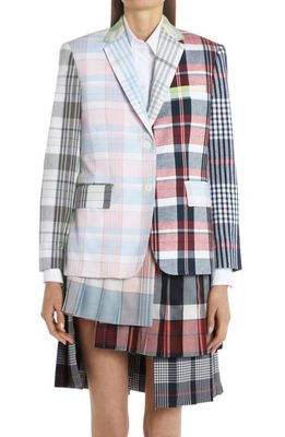 Thom Browne Fit 1 Fun-Mix Check Sport Coat in Light Pink