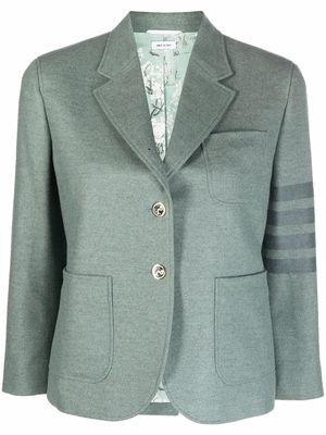 Thom Browne flannel single-breasted blazer - Green