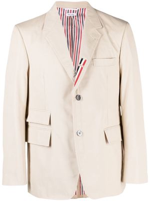 Thom Browne flap-pockets single-breasted jacket - Neutrals