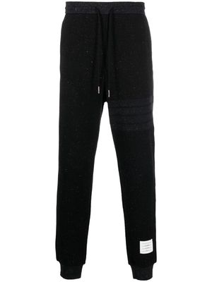 Thom Browne flecked knitted track pants - Black