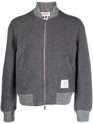 Thom Browne fleece-wool bomber jacket - Grey