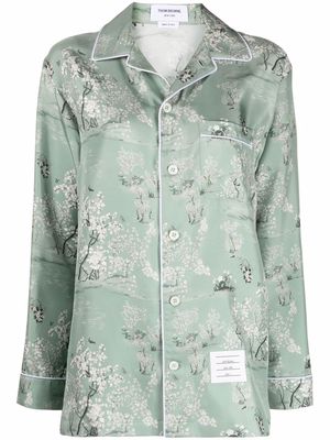 Thom Browne floral-print pyjama top - Green