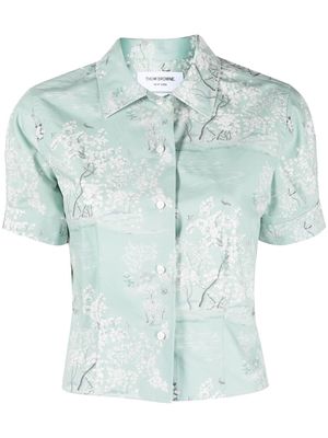 Thom Browne floral-print shirt - Green