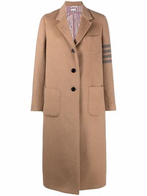 Thom Browne four-bar single-breasted coat - Neutrals