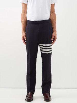 Thom Browne - Four Bar-stripe Wool Trousers - Mens - Navy