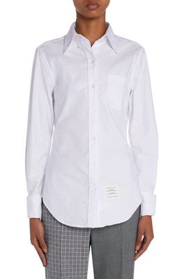 Thom Browne French Cuff Oxford Button-Down Shirt in White