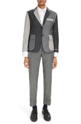 Thom Browne Fun-Mix Unconstructed Fit Wool Sport Coat in Dark Grey