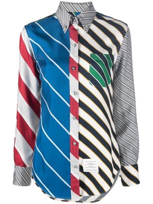 Thom Browne funmax awning stripe pattern shirt - Neutrals